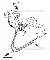 GUIDON ET CABLES pour Yamaha XC 1999