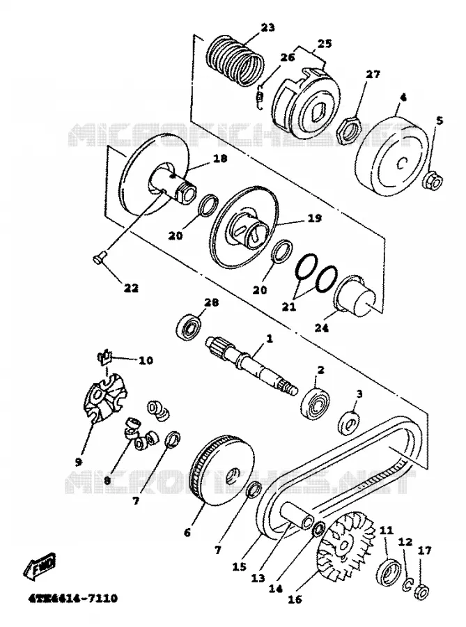 EMBRAYAGE DE DEMARREUR Yamaha SCOOTER 125 2000 FLAME  XC125