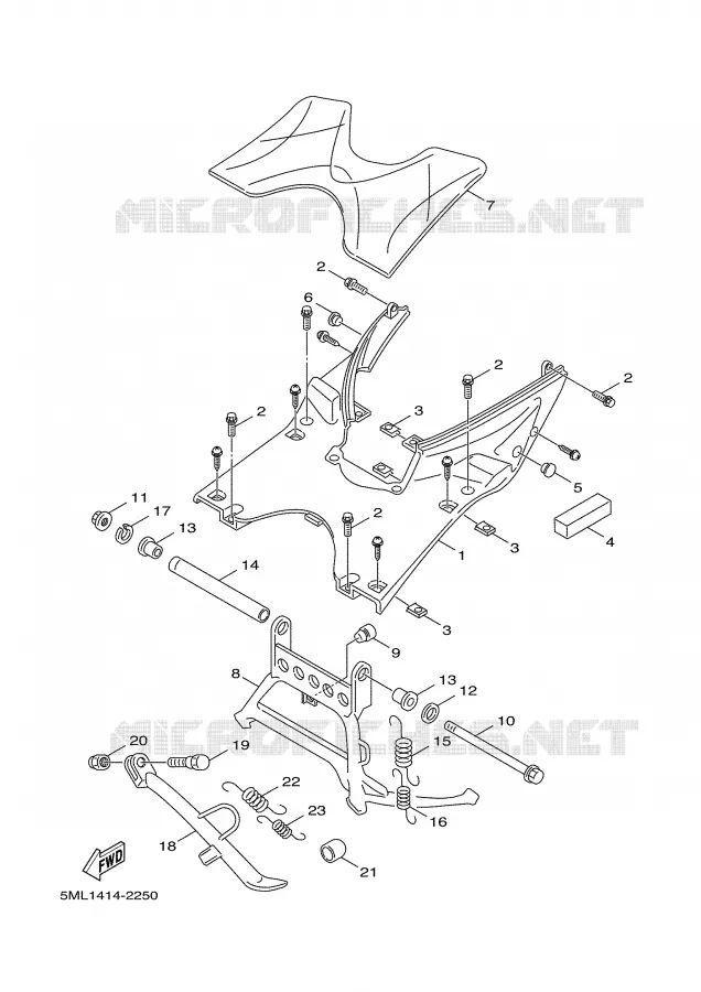 SUPPORT / REPOSE PIEDS Yamaha SCOOTER 125 2005 CYGNUS  XC125