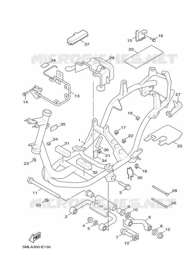 CADRE Yamaha SCOOTER 125 2006 CYGNUS  XC125