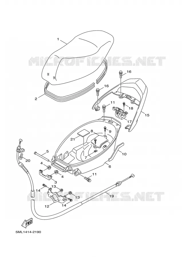 SELLE Yamaha SCOOTER 125 2006 CYGNUS  XC125