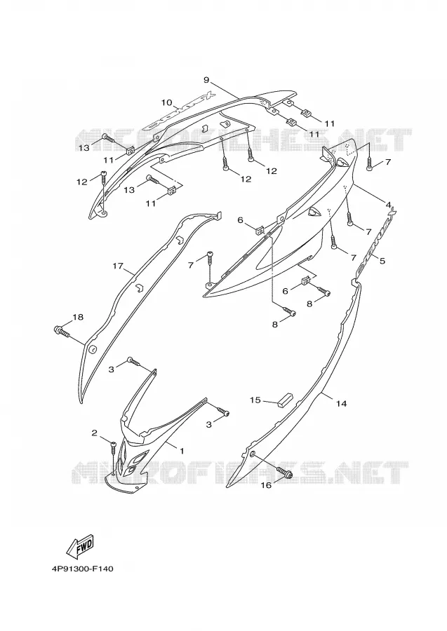 COUVERCLE LATERAL Yamaha SCOOTER 125 2007 CYGNUS  XC125