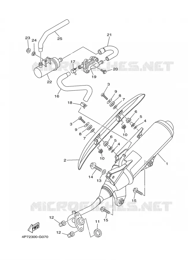 ECHAPPEMENT Yamaha SCOOTER 125 2008 VITY  XC125E