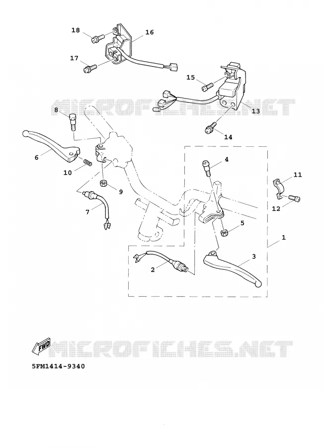 COMMODO / LEVIER Yamaha SCOOTER 125 2001 CYGNUS  XC125F