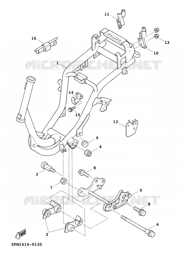 CADRE Yamaha SCOOTER 125 2000 CYGNUS  XC125FC