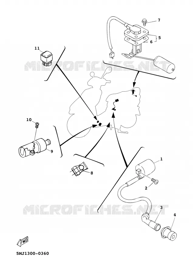 PARTIE ELECTRIQUE 2 Yamaha SCOOTER 125 2000 CYGNUS  XC125FC
