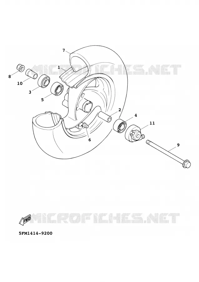 ROUE AVANT Yamaha SCOOTER 125 2000 CYGNUS  XC125FD