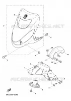 GARDE BOUE AVANT pour Yamaha CYGNUS 2000