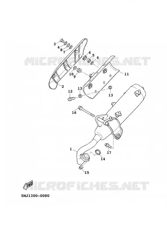 ECHAPPEMENT Yamaha SCOOTER 125 2000 CYGNUS  XC125FH