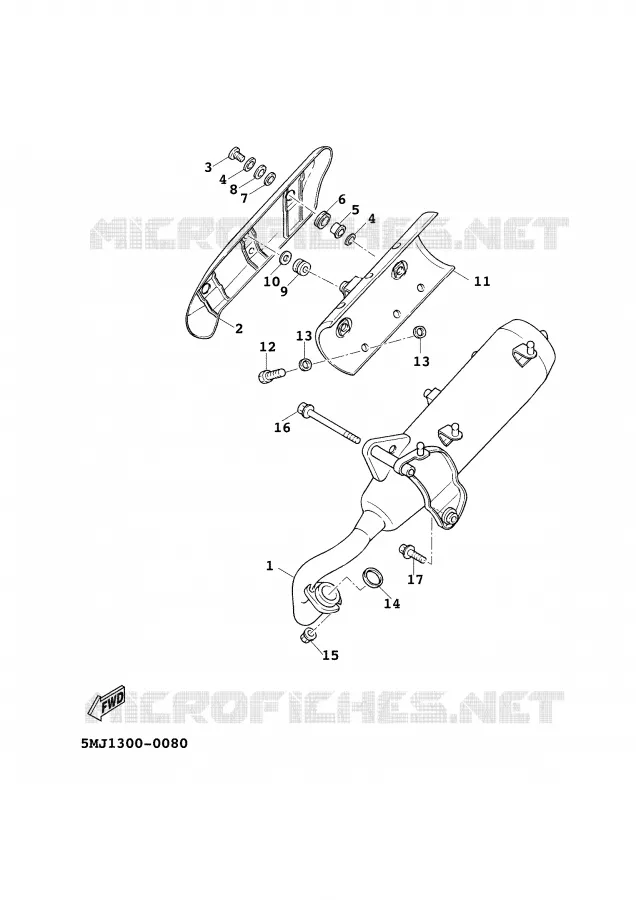 ECHAPPEMENT Yamaha SCOOTER 125 2000 CYGNUS  XC125FI