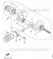 VILEBREQUIN / PISTON pour Yamaha XC 1997