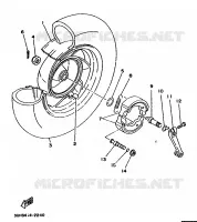 ROUE ARRIERE pour Yamaha XC 1997