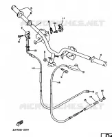 GUIDON ET CABLES pour Yamaha XC 1997