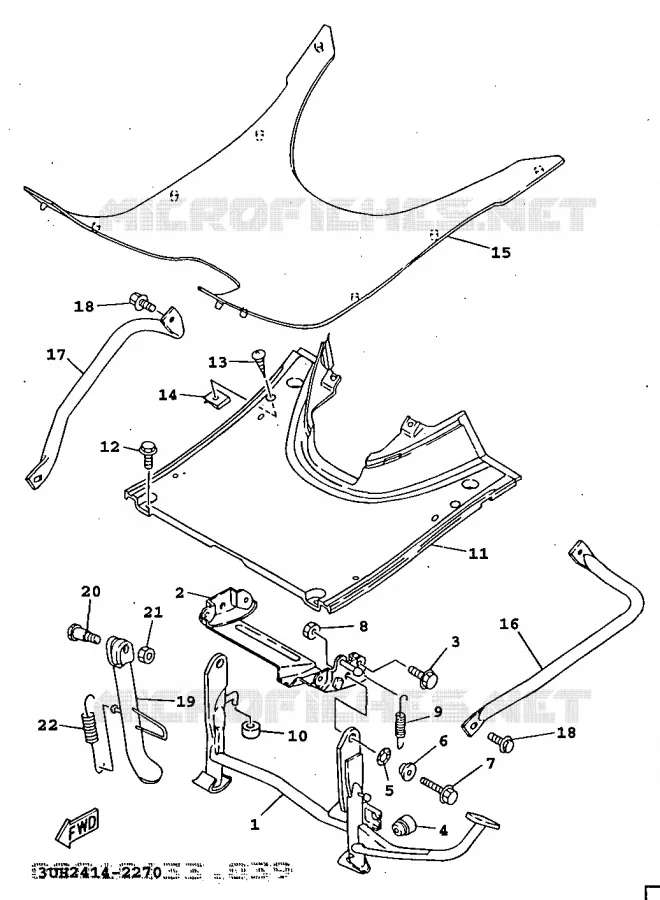 SUPPORT / REPOSE PIEDS Yamaha SCOOTER 150 1997 XC  XC150I
