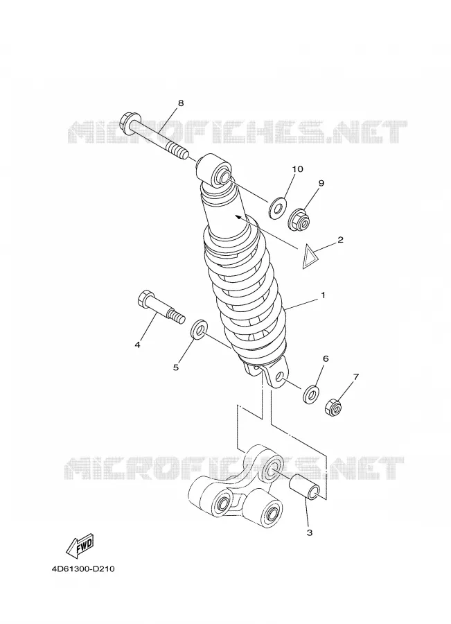 AMORTISSEUR ARRIERE Yamaha MOTO 250 2005 TRICKER  XG250