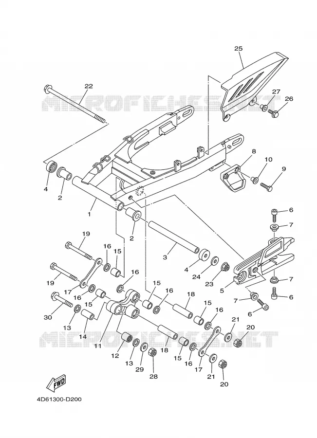 BRAS ARRIERE Yamaha MOTO 250 2005 TRICKER  XG250