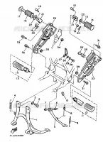 SUPPORT / REPOSE PIEDS pour Yamaha XJ 1986
