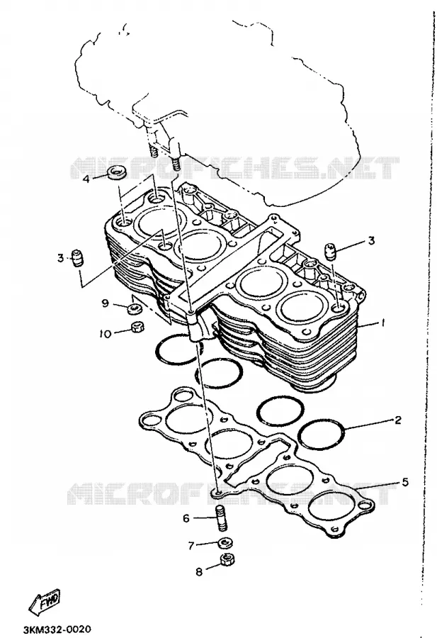 CYLINDRE Yamaha MOTO 600 1990 XJ  XJ600