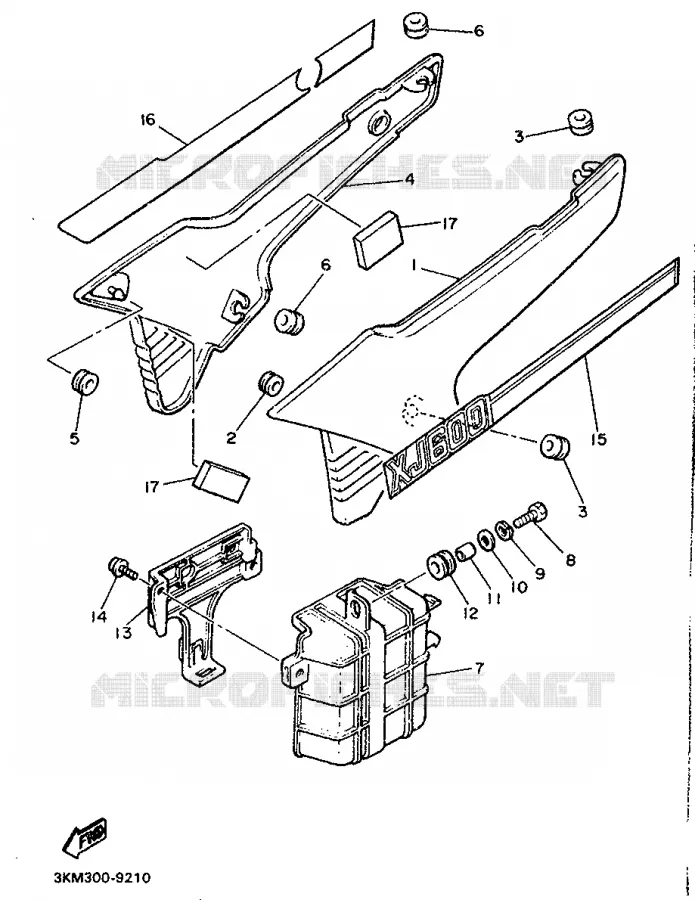 COUVERCLE LATERAL Yamaha MOTO 600 1990 XJ  XJ600