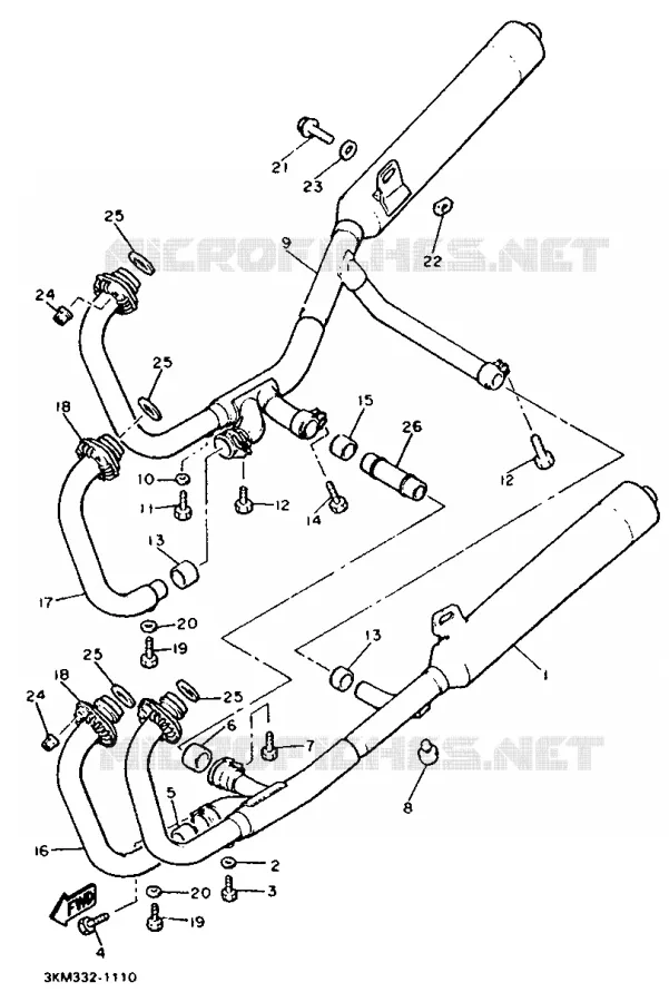 ECHAPPEMENT Yamaha MOTO 600 1991 XJ  XJ600