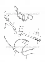 GUIDON ET CABLES pour Yamaha XJ 1986