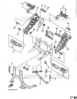 SUPPORT / REPOSE PIEDS pour Yamaha XJ 1986