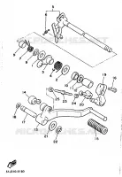 AXE DE SELECTEUR / PEDALE pour Yamaha XJ 1986