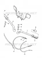 GUIDON ET CABLES pour Yamaha XJ 1986