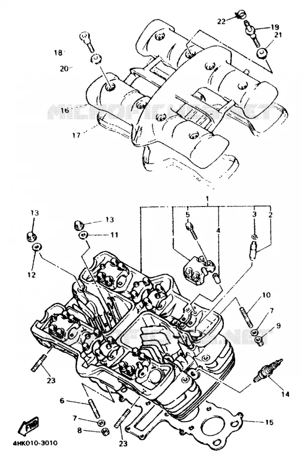 CULASSE Yamaha MOTO 600 1994 XJN  XJ600N