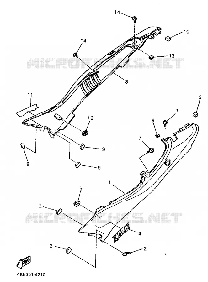 COUVERCLE LATERAL Yamaha MOTO 600 1995 XJN  XJ600N