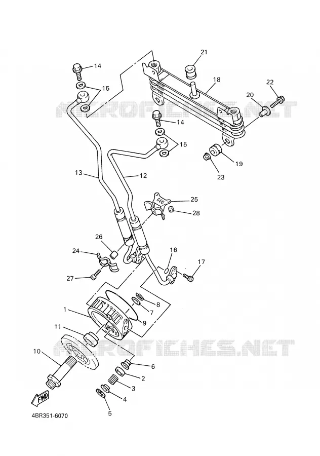 RADIATEUR D'HUILE / ECHANGEUR Yamaha MOTO 600 2000 XJN  XJ600N