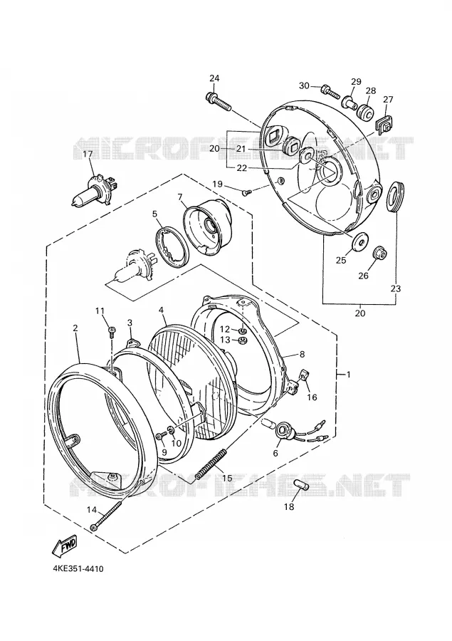 PHARE  Yamaha MOTO 600 2000 XJN  XJ600N