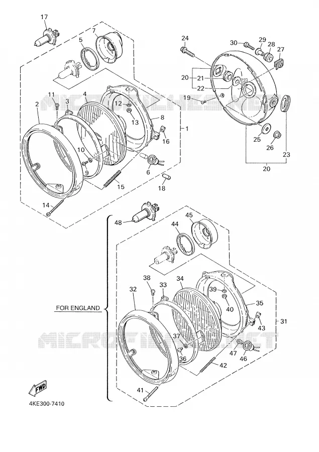 PHARE  Yamaha MOTO 600 2001 XJN  XJ600N
