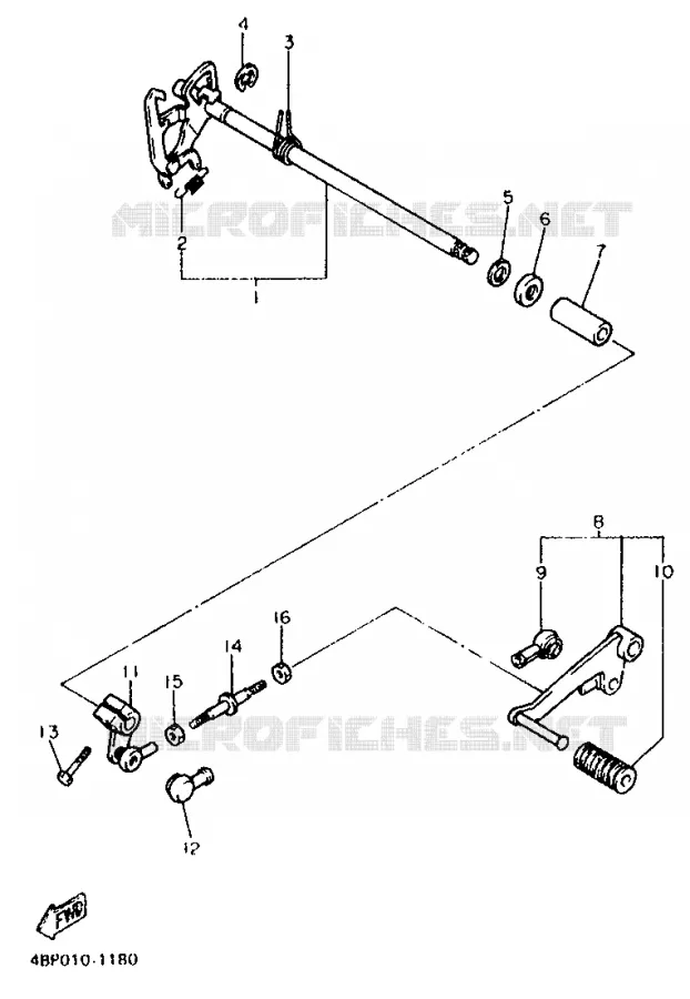 PEDALE DE SELECTEUR Yamaha MOTO 600 1992 XJS DIVERSION  XJ600S