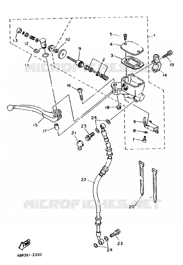 MAITRE CYLINDRE AVANT Yamaha MOTO 600 1992 XJS DIVERSION  XJ600S