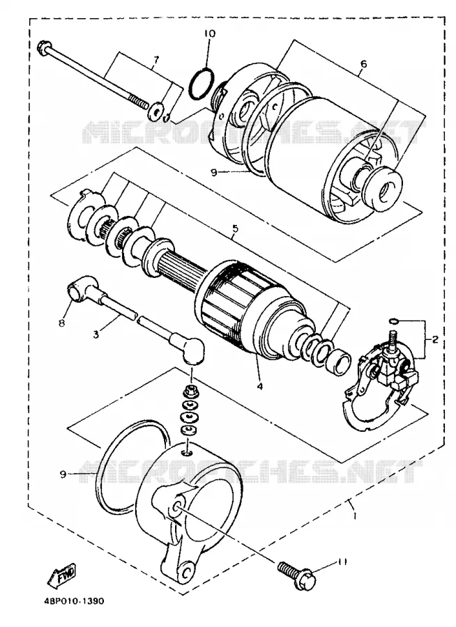 DEMARREUR Yamaha MOTO 600 1992 XJS DIVERSION  XJ600S