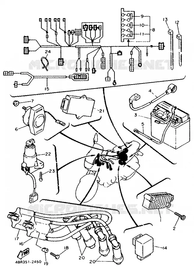 PARTIE ELECTRIQUE 1 Yamaha MOTO 600 1992 XJS DIVERSION  XJ600S