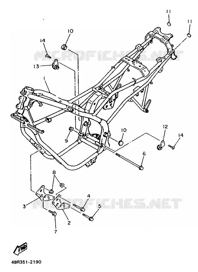 CADRE Yamaha MOTO 600 1992 XJS DIVERSION  XJ600S