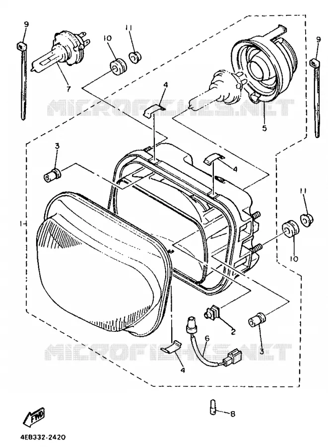 PHARE  Yamaha MOTO 600 1992 XJS DIVERSION  XJ600S
