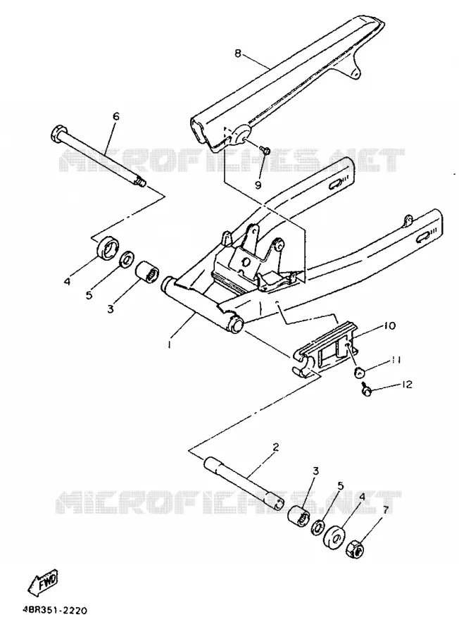 BRAS ARRIERE Yamaha MOTO 600 1992 XJS DIVERSION  XJ600S
