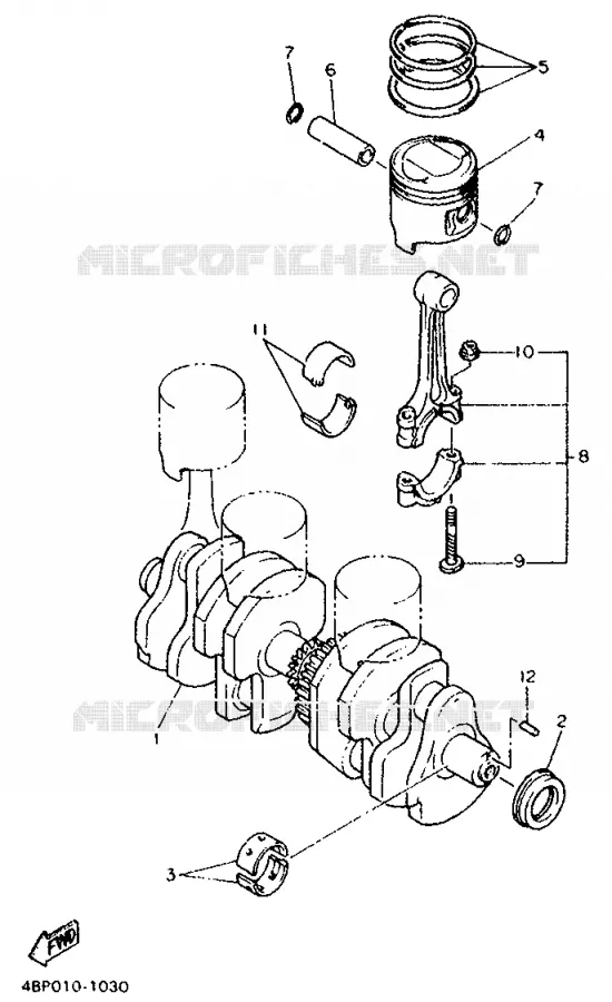 VILEBREQUIN / PISTON Yamaha MOTO 600 1992 XJS DIVERSION  XJ600S