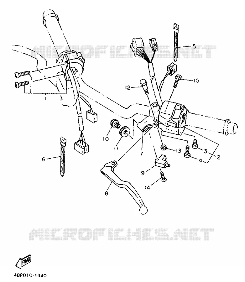 COMMODO / LEVIER Yamaha MOTO 600 1992 XJS DIVERSION  XJ600S