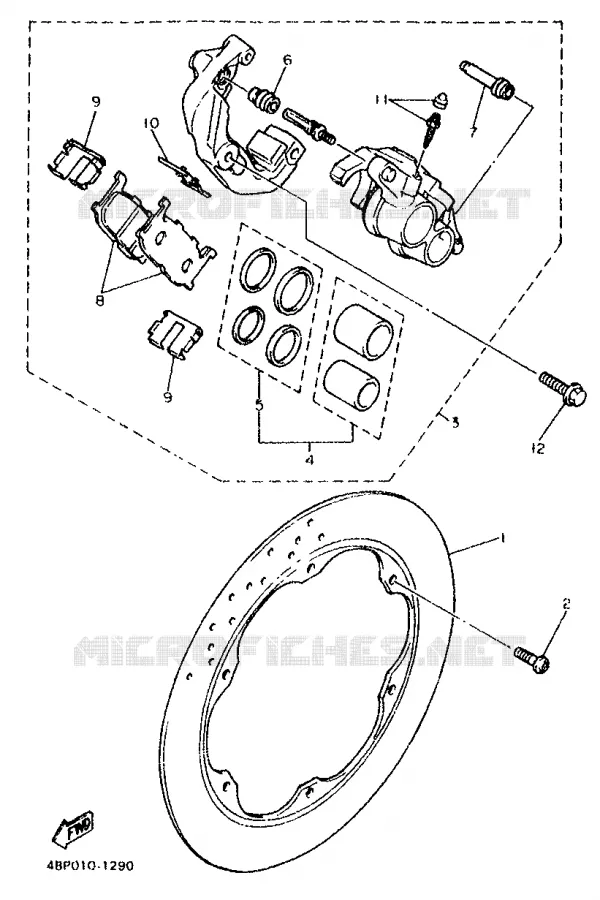 ETRIER DE FREIN AVANT Yamaha MOTO 600 1992 XJS DIVERSION  XJ600S