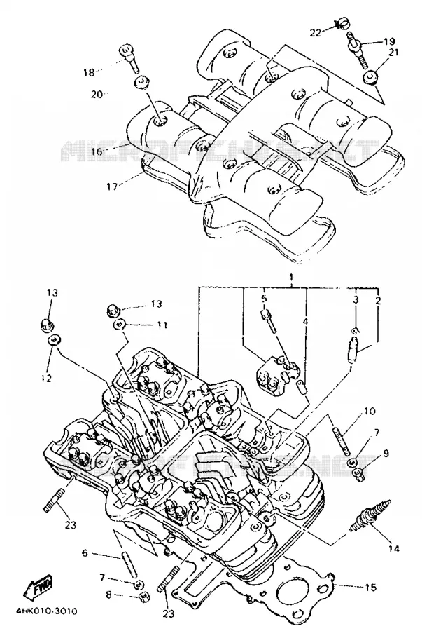 CULASSE Yamaha MOTO 600 1993 XJS DIVERSION  XJ600S