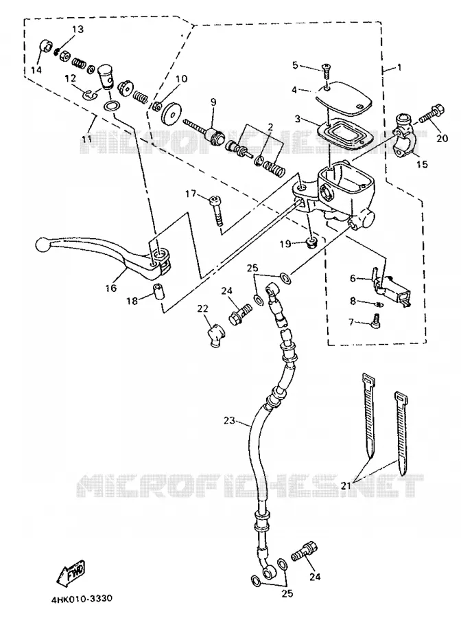 MAITRE CYLINDRE AVANT Yamaha MOTO 600 1993 XJS DIVERSION  XJ600S