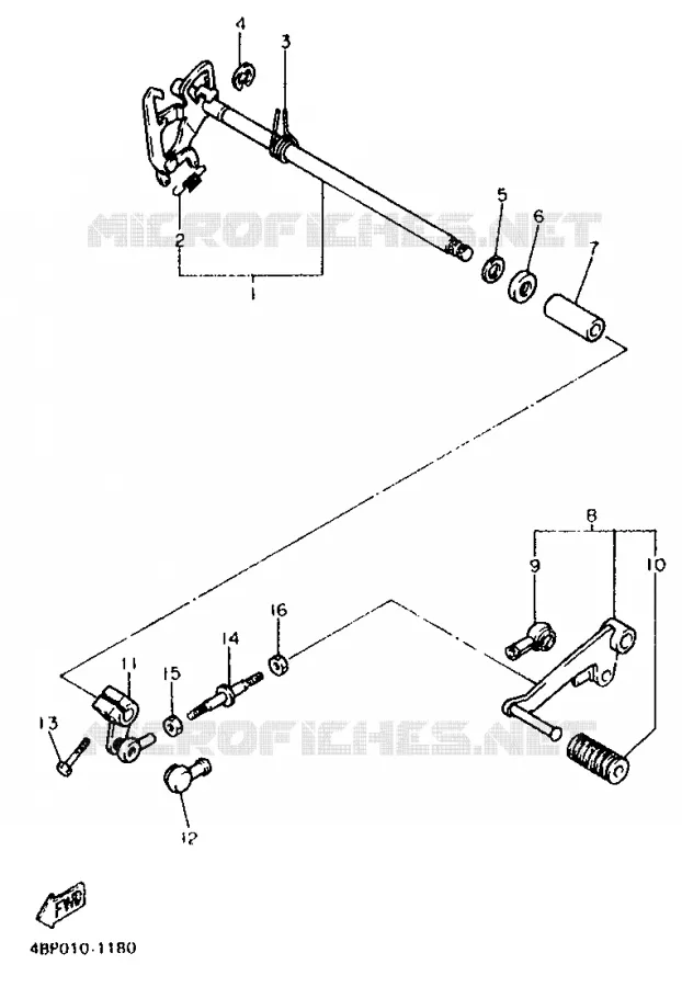 PEDALE DE SELECTEUR Yamaha MOTO 600 1993 XJS DIVERSION  XJ600S