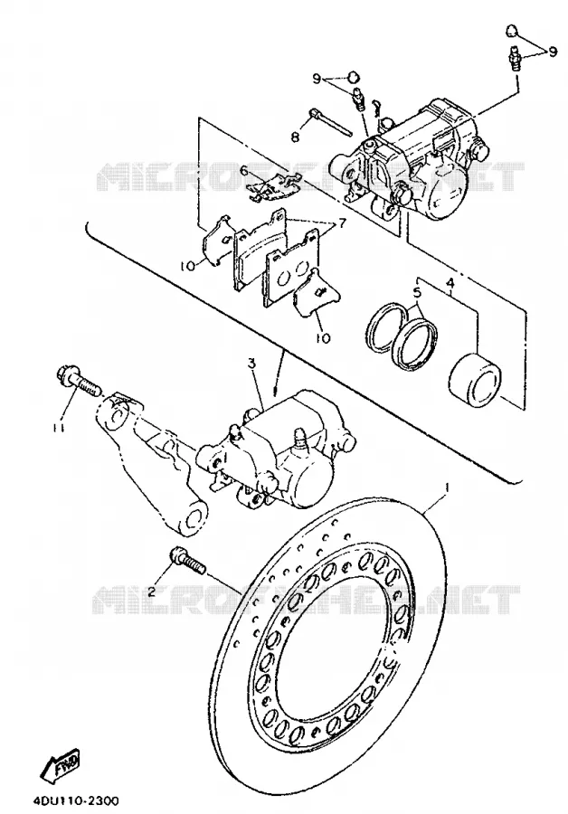 ETRIER DE FREIN ARRIERE Yamaha MOTO 600 1993 XJS DIVERSION  XJ600S