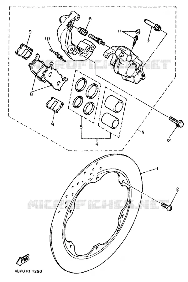 ETRIER DE FREIN AVANT Yamaha MOTO 600 1994 XJS DIVERSION  XJ600S