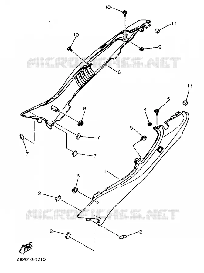 COUVERCLE LATERAL Yamaha MOTO 600 1994 XJS DIVERSION  XJ600S