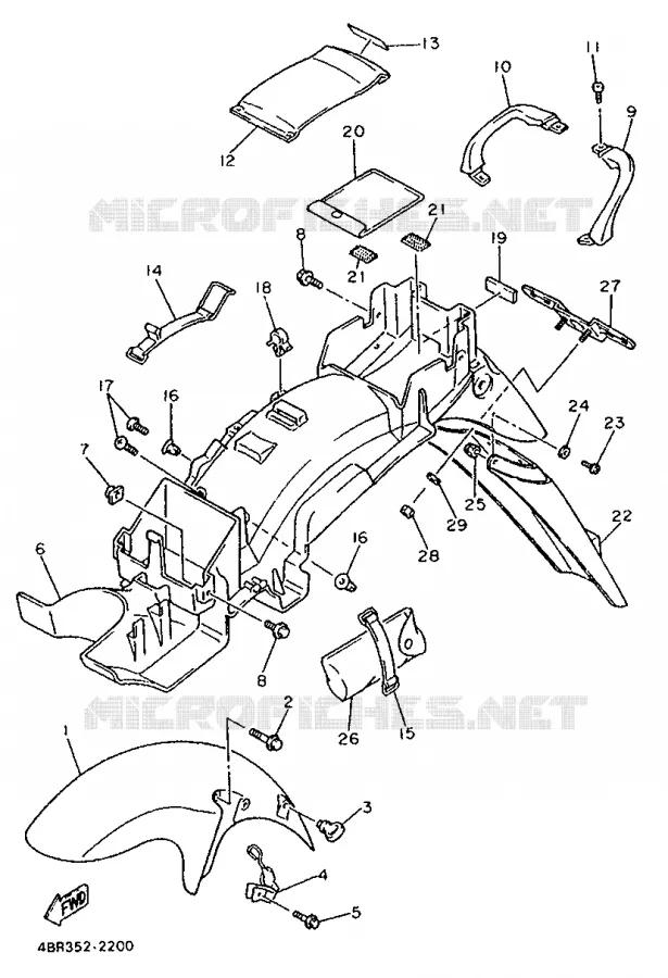 GARDE BOUE Yamaha MOTO 600 1994 XJS DIVERSION  XJ600S